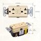 Faith Self-Test 20A GFCI Outlet Receptacle, Ivory, PK 3 GLS-20A-IV-03 - alternate 2